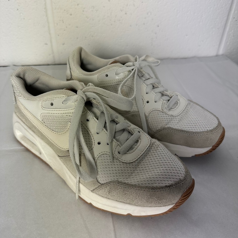 Nike Air Max SC Casual Sneakers White Beige Suede Mesh‎ Athletic Shoes